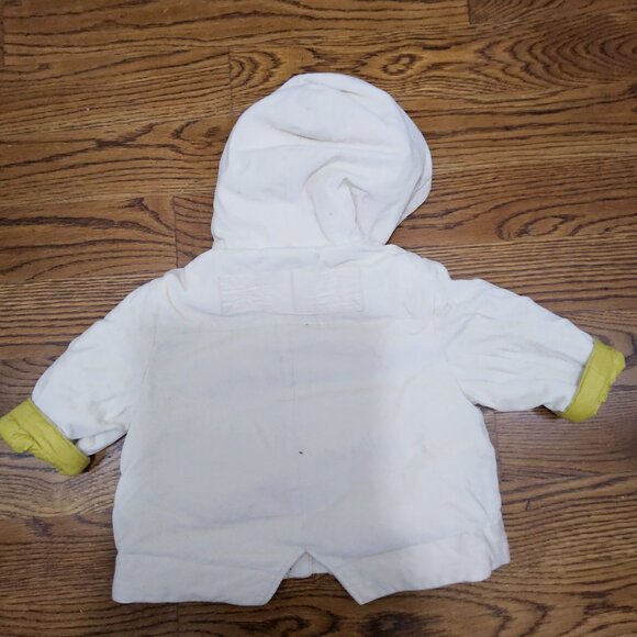 Tia cibani baby coat ivory, size 6m runs large - Picture 3 of 4